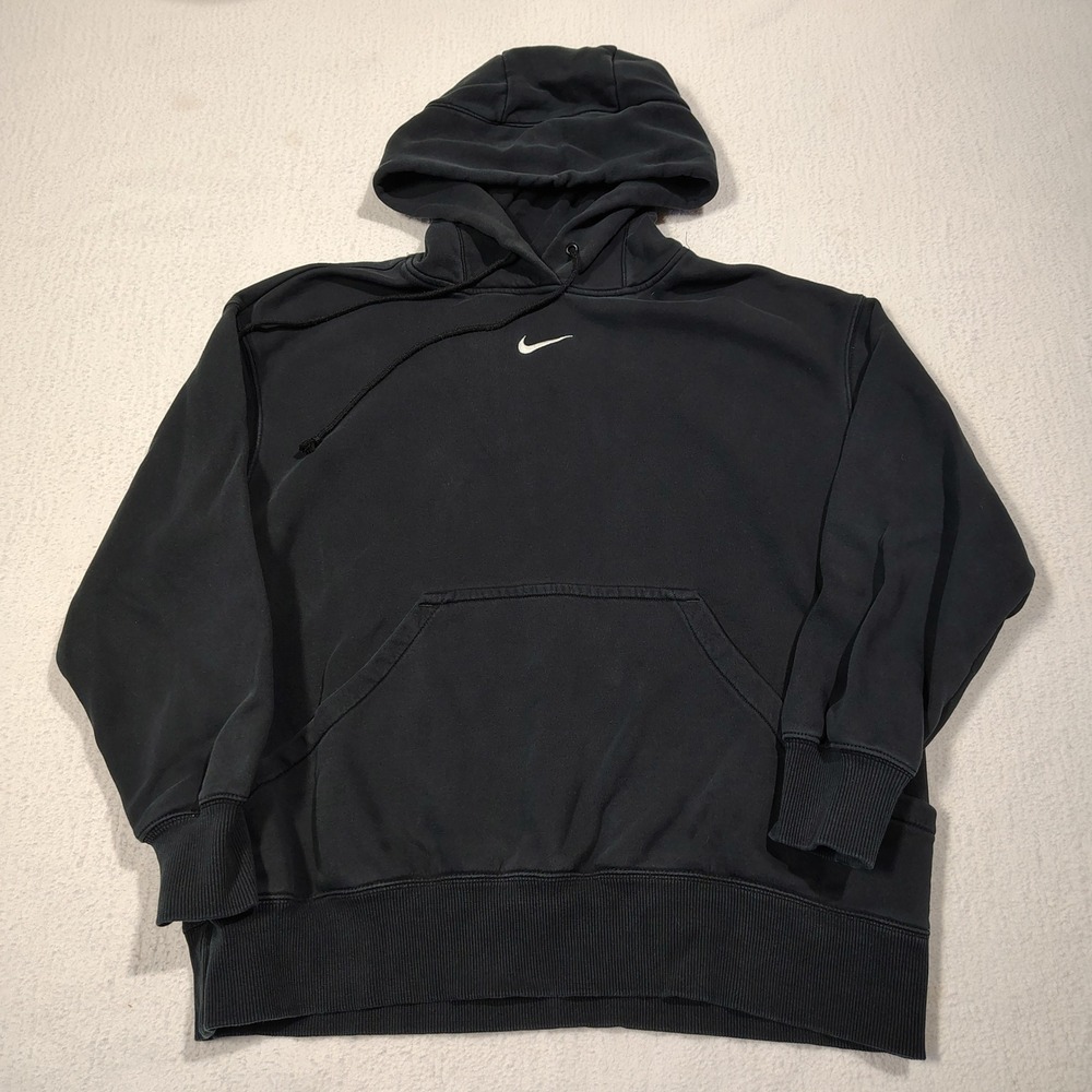 Nike Hoodie Women Medium Black Phoenix Fleece Oversized Center Swoosh DQ5860-010